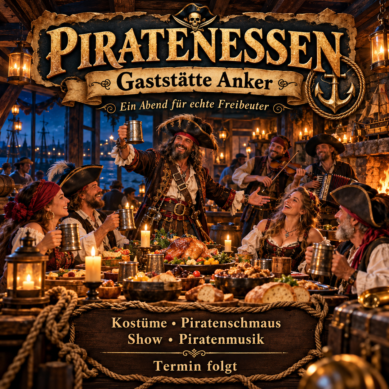 PIRATENESSEN IN DER GASTSTÄTTE ANKER