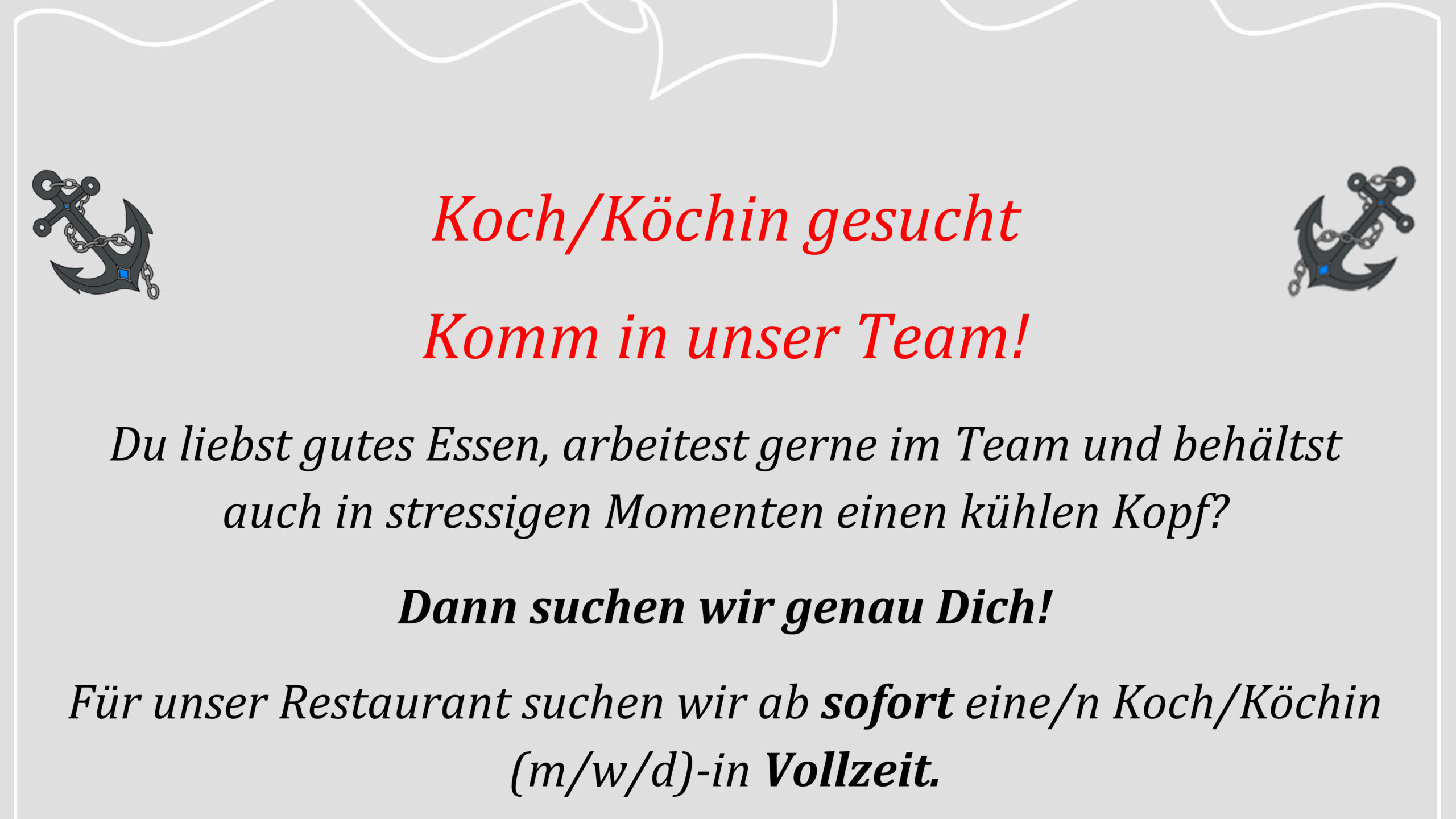 Koch gesucht