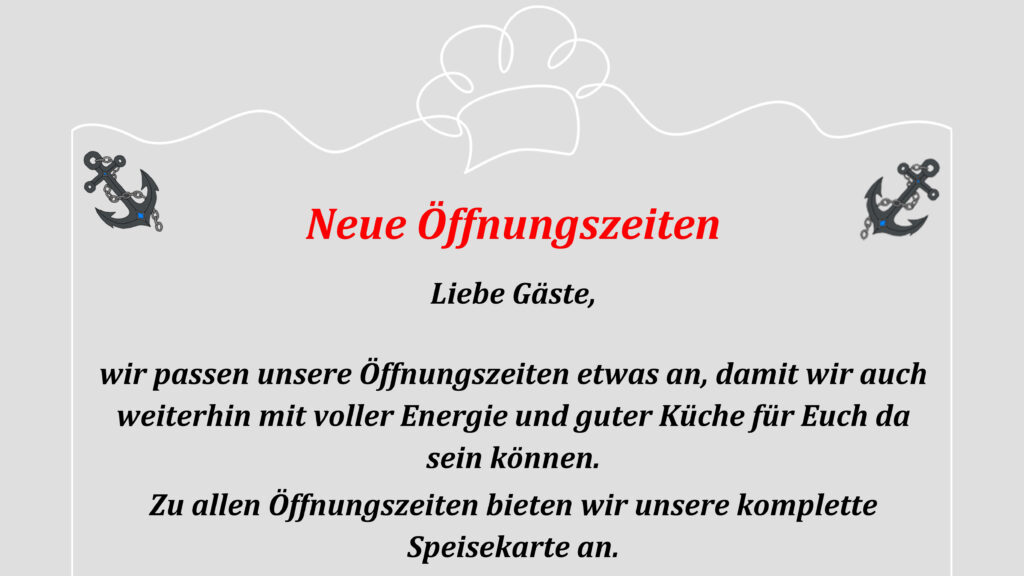 Neue Öffnungszeiten