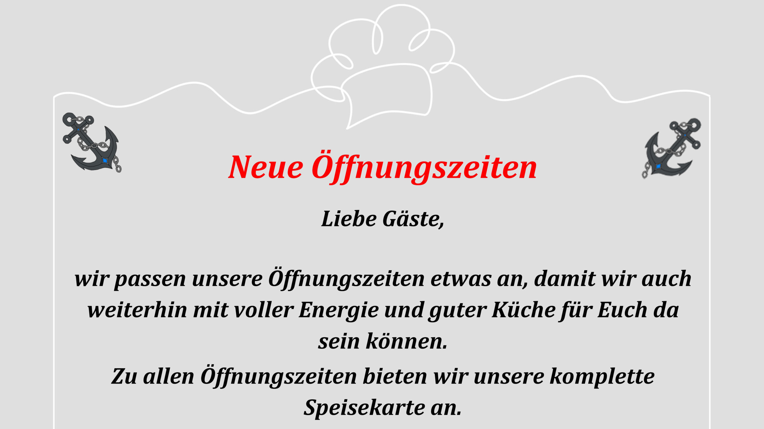 neue Öffnungszeiten
