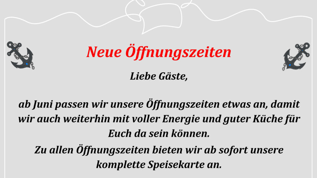 neue Öffnungszeiten
