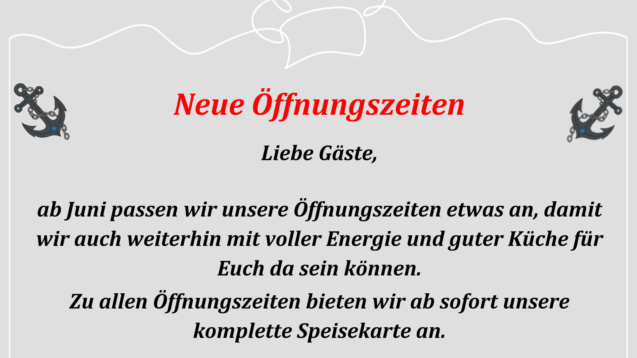 neue Öffnungszeiten